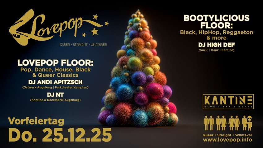 LOVEPOP Queer Xmas Clubbing auf 2 Floors
