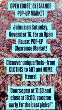 OPEN-HOUSE - POP-UP MARKET | Vintage + 2nd Hand Clothes + Furniture + Electronic