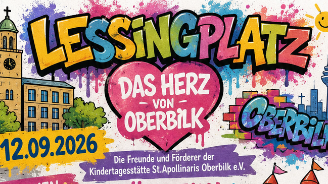 Oberbilker Stadtteiltrödel mit Herz Nachbarschaftsfest Lessingplatz