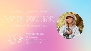 Vorlesung im Liegen, begleitet von Live Acoustic Musik.