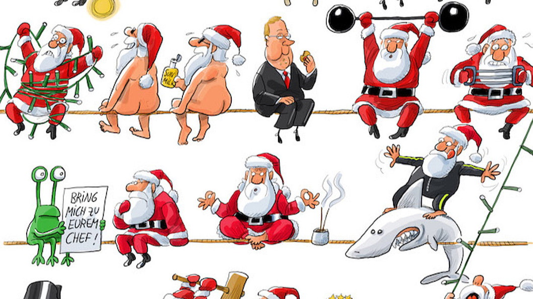 Unter Weihnachtsmännern