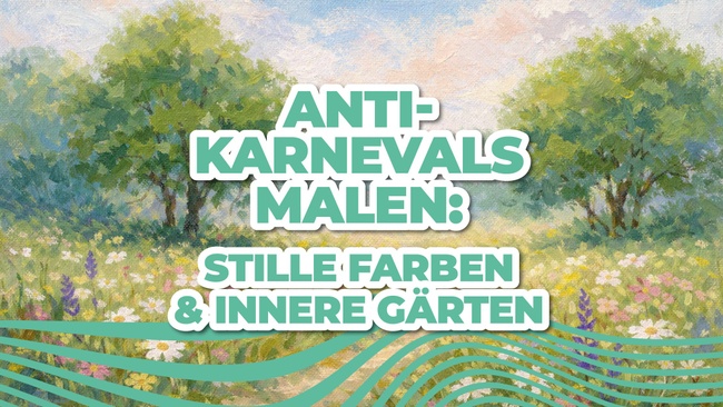 Anti-Karnevals Malen: Stille Farben & innere Gärten