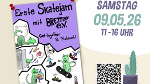Skate Jam mit Brettern e.V. beim Hof-Flohmarkt am Haus der Jugend