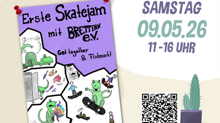 Skate Jam mit Brettern e.V. beim Hof-Flohmarkt am Haus der Jugend