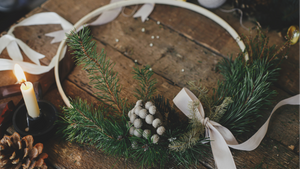 Winter Flower Hoop