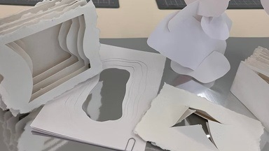 Papierraum: Dreidimensionale Papierobjekte