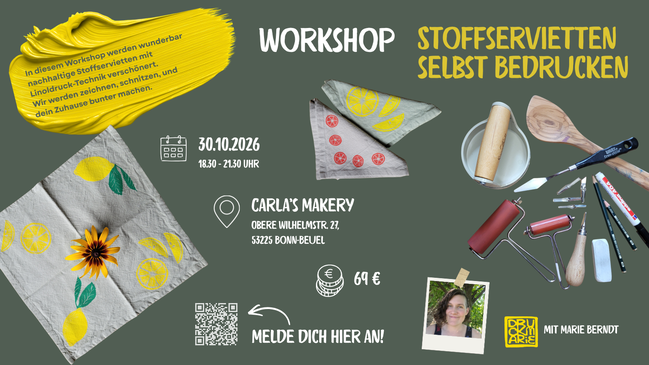 Stoffservietten selbst bedrucken – Workshop