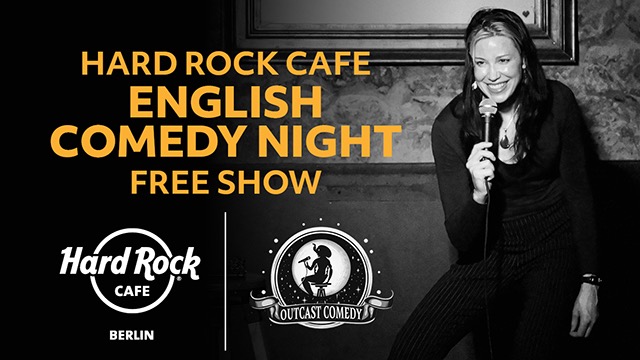 Titelbild der Veranstaltung Free English Comedy Show at Hard Rock Cafe Berlin