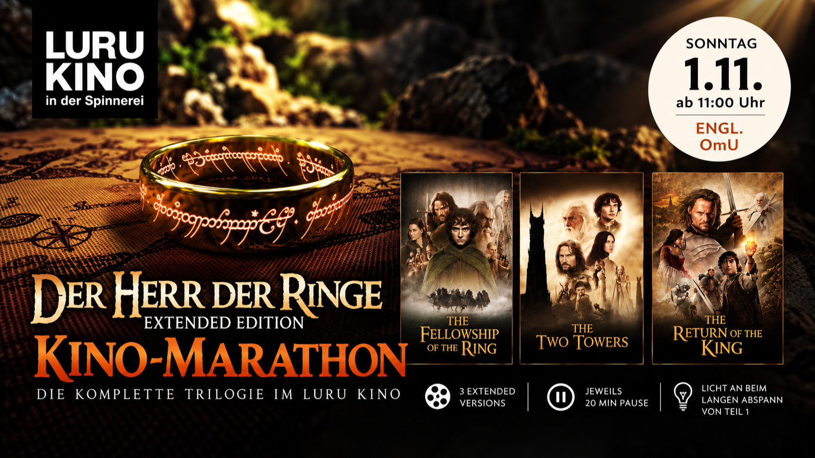 25 JAHRE DER HERR DER RINGE - DAS EXTENDED TRIPLE IM LURU - engl. OmU