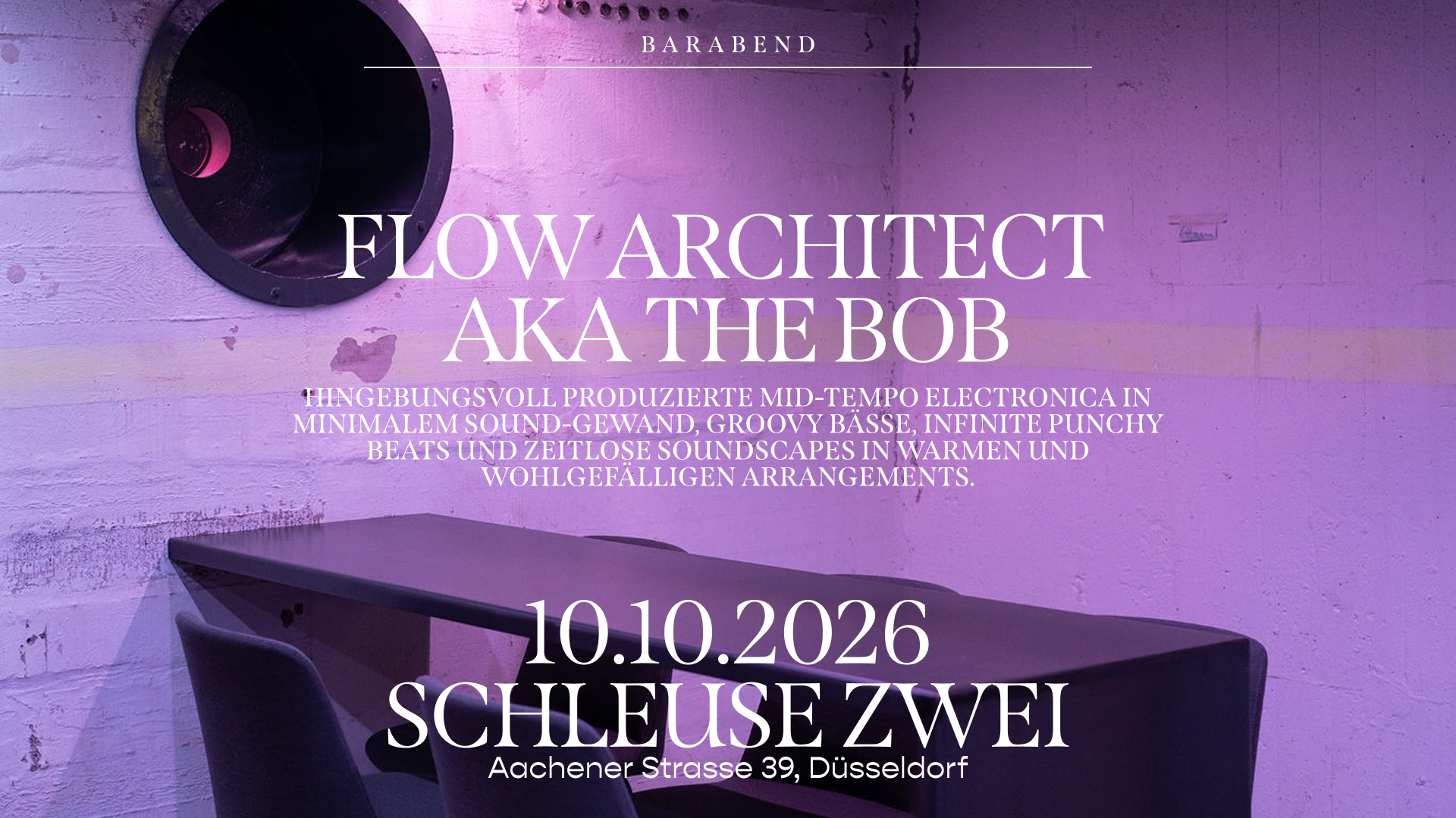 Barabend mit DJ-Set – Flow Architect aka the Bob