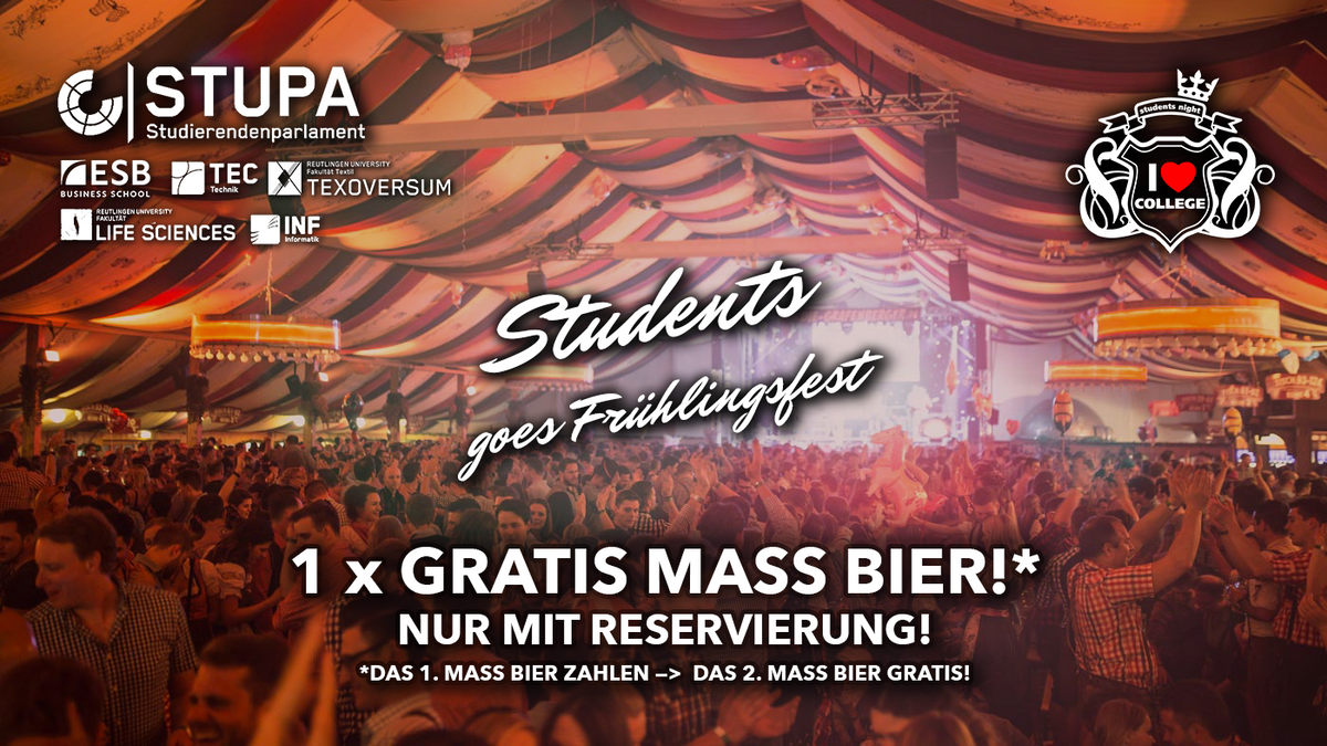 (SOLD OUT) Students goes Frühlingsfest - So. 19.04.26 @ Wasenwirt