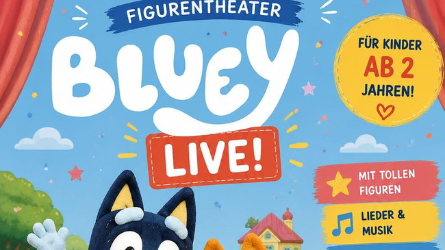 Figurentheater Bluey mit dem Modernen Theater für Kinder Daniel Maatz