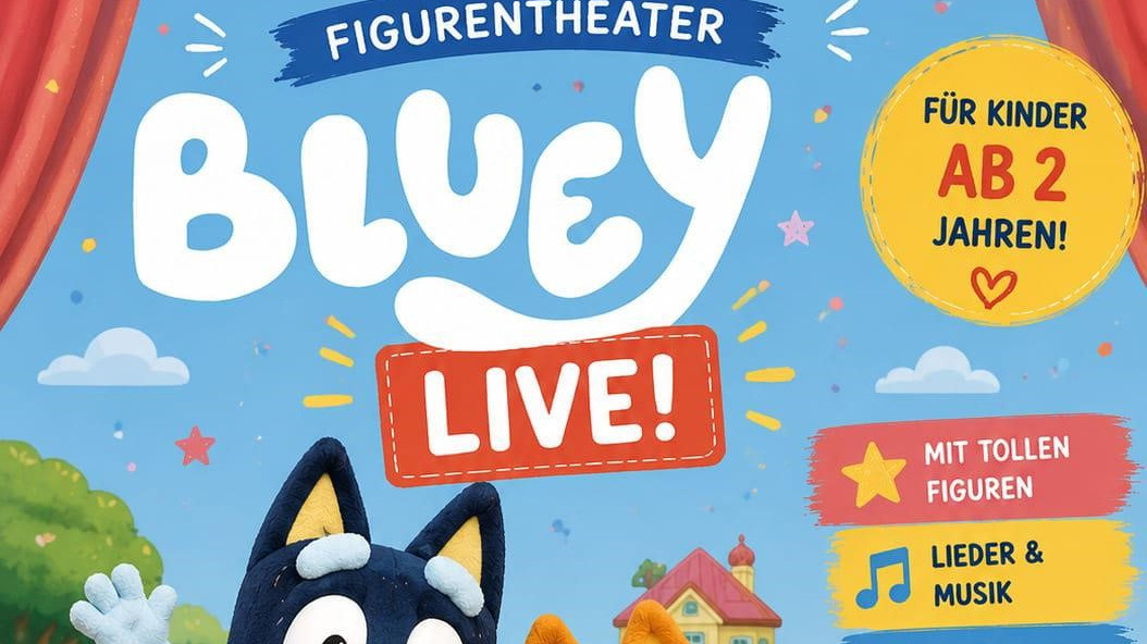 Figurentheater Bluey mit dem Modernen Theater für Kinder Daniel Maatz