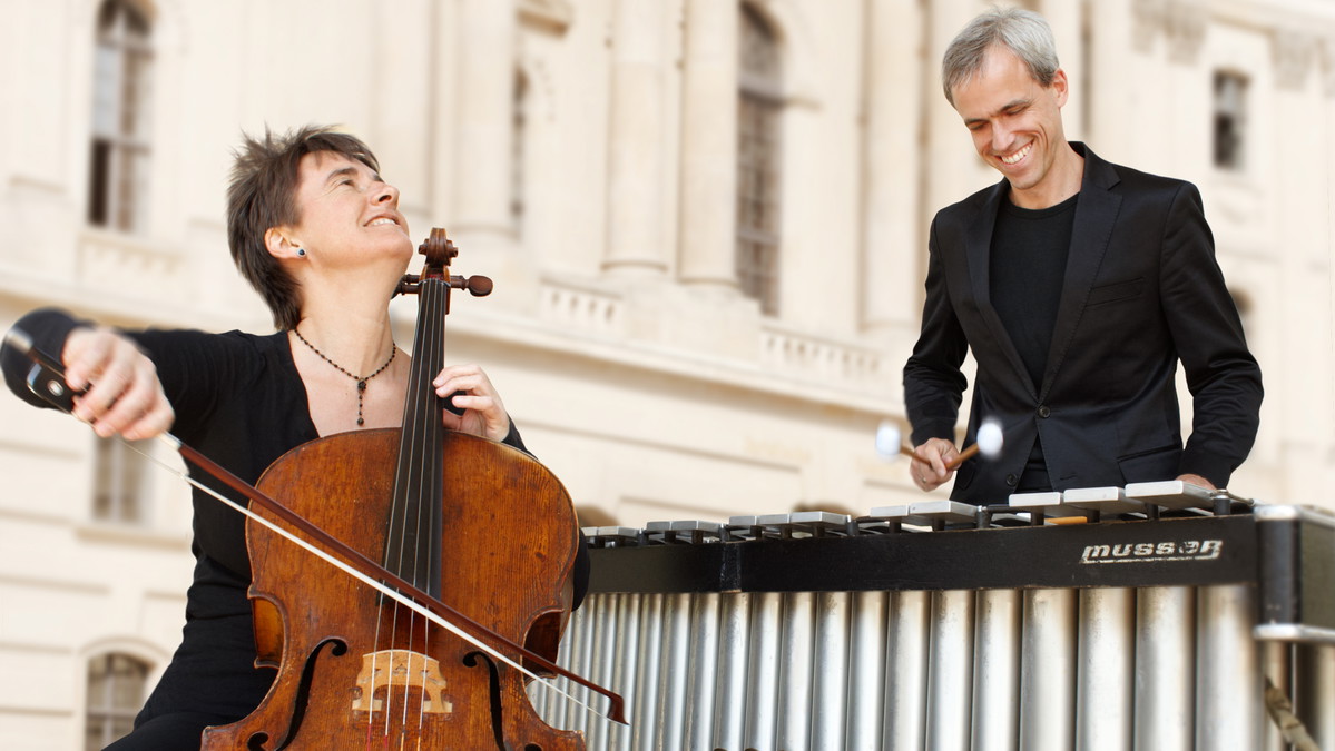 Anna Carewe (Cello) und Oli Bott (Vibraphon)