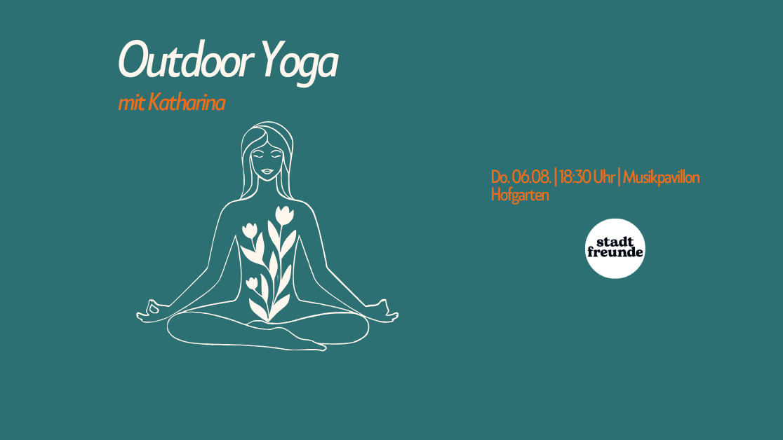 Titelbild der Veranstaltung Outdoor Yoga im Hofgarten mit Katharina