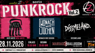 contraZt e.V. meets Punkrock Vol.2 // Gute Katze Böse Katze // Wonach wir suchen // Dissmeland