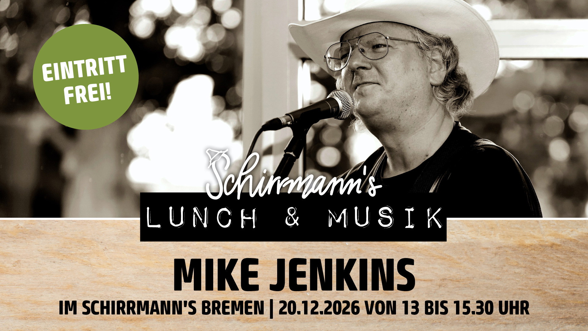 Schirrmann’s Lunch & Musik Advent mit MIKE JENKINS