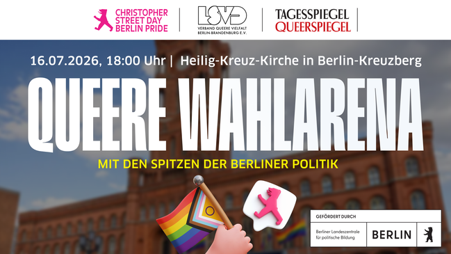 1. Queere Wahlarena - Mit den Spitzen der Berliner Politik
