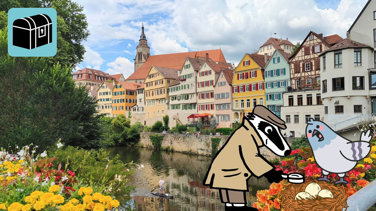 Titelbild der Veranstaltung Detektiv-Trail Tübingen: Mission Goldenes Taubenei