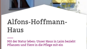 Green Care - Tiere und Natur in der Altenpflege des Alfons-Hoffmann-Hauses