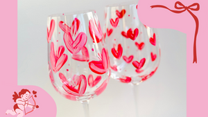 Weinglas Painting Valentinstag Special