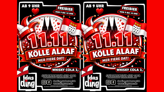 Das Ding: 11.11 - Kölle Alaaf - Mer Fiere Dat!