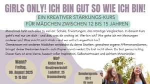"Ich bing ut so wie ich bin"- Kreativer Stärkungskurs für Mädchen