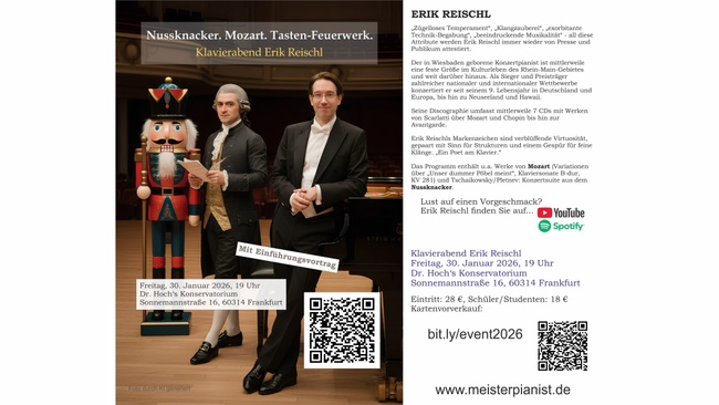 Nussknacker. Mozart. Tasten-Feuerwerk.