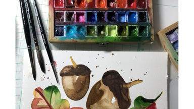 Herbst Aquarelle