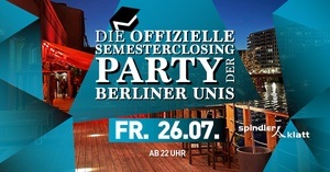 Die offizielle Semester Closing Party der Berliner Unis