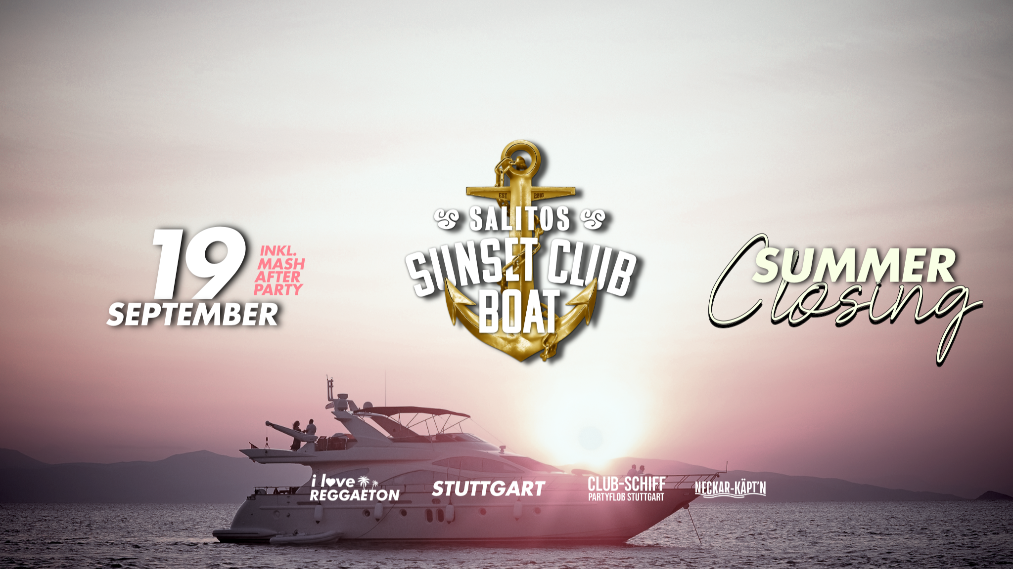 I LOVE REGGAETON | SUNSET CLUB BOAT | SUMMER CLOSING