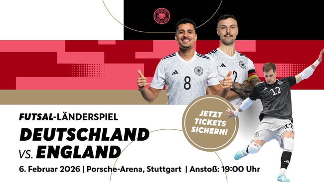 Futsal-Länderspiel: Deutschland vs. England