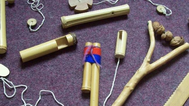 Musikinstrumente und Klangerzeuger aus der Natur: Hören, Spielen, Bauen