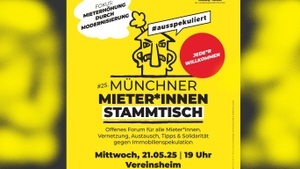 25. Münchner Mieter*innenstammtisch im Vereinsheim Schwabing (offen für alle)