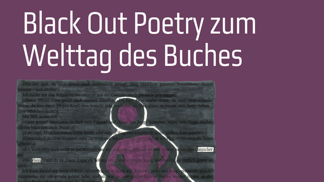 Black Out Poetry zum Welttag des Buches für Jugendliche