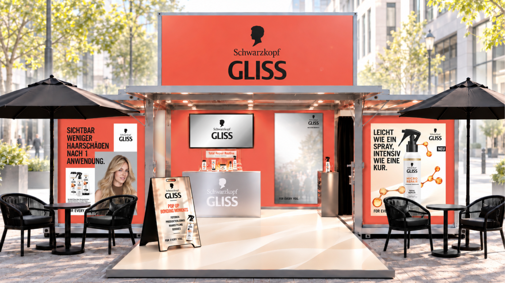 Gliss Pop-Up-Event am Kö-Bogen, Düsseldorf
