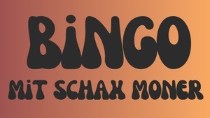 Comedy Bingo mit Stand mit Schax Moner