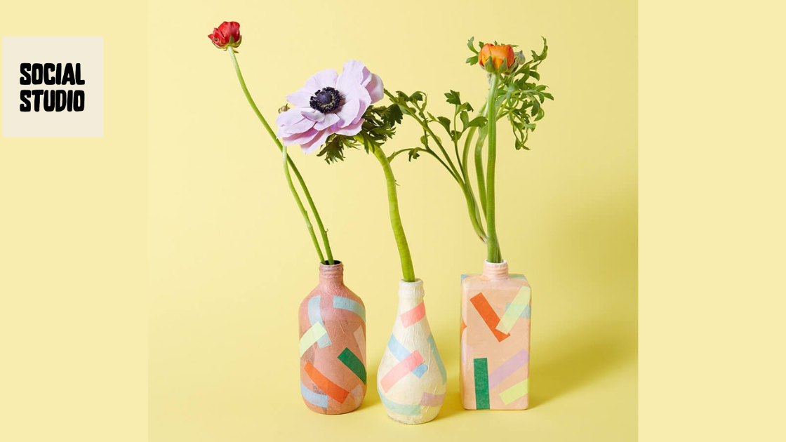 Titelbild der Veranstaltung MAKE & TAKE: Konfettivasen (Upcycling Special)
