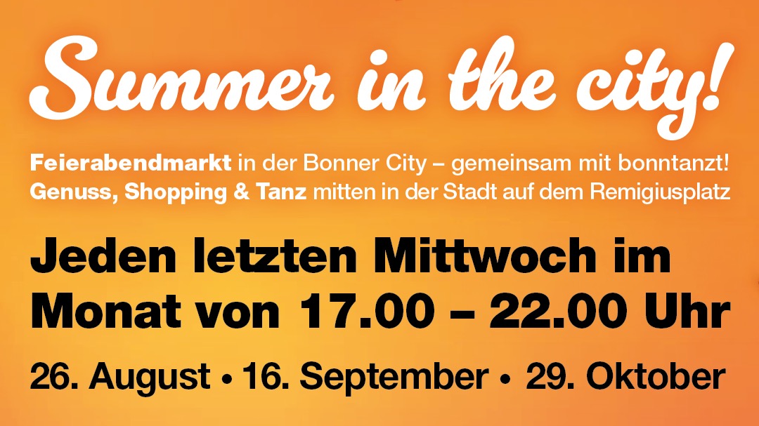 Titelbild der Veranstaltung Feierabendmarkt "Summer in the city"