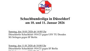 Schachbundesliga in Düsseldorf