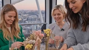 Flower Loop Experience im Riesenrad Umadum mit Trockenblumen in München