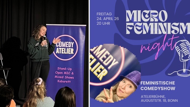 Stand up Comedy auf der Atelierbühne in Bonn- Beuel - female Edition!