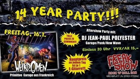 Ausverkauft ! WEIRD OMEN (FR) + DJ JEAN PAUL POLYESTER