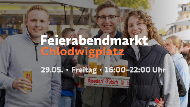 Frühlingsgefühle & Streetfood: Feierabendmarkt Chlodwigplatz