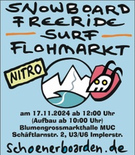 29. Münchner Snowboard Freeski und Surf Flohmarkt