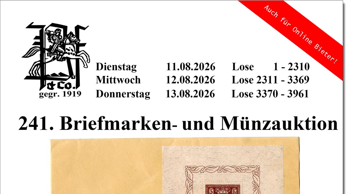 241. Pfankuch Auktion für Münzen und Briefmarken