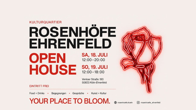 Rosenhöfe Ehrenfeld Open House 18-19 Juli