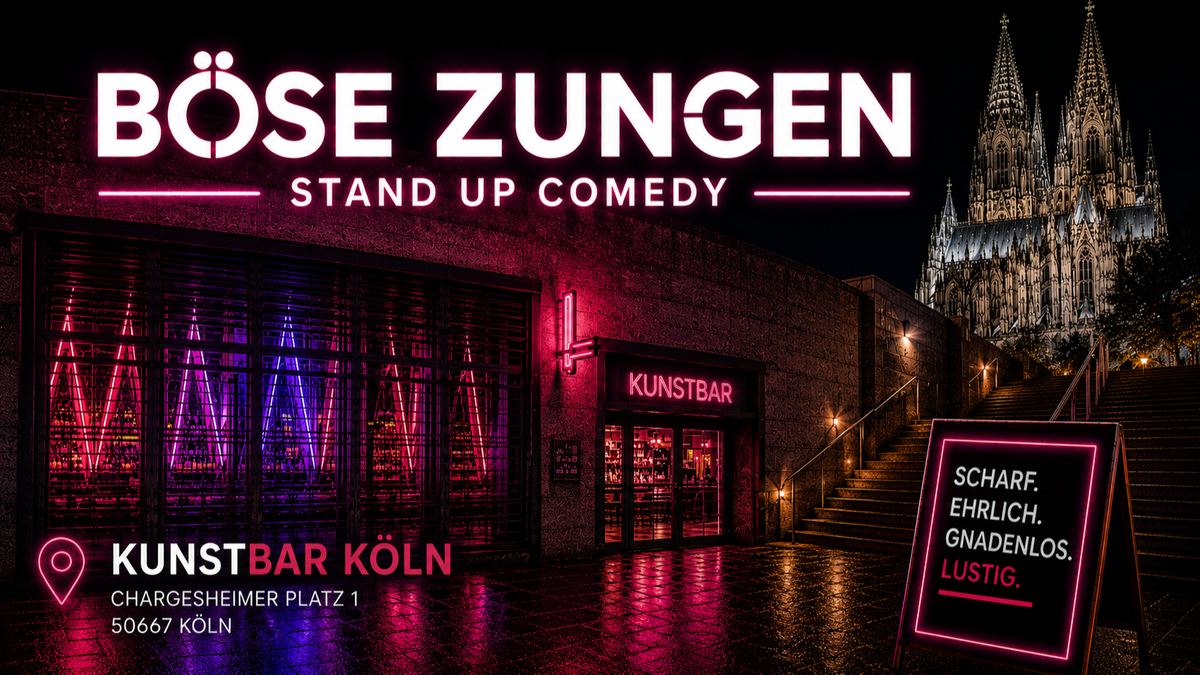 Titelbild der Veranstaltung Böse Zungen Stand Up Comedy @Kunstbar