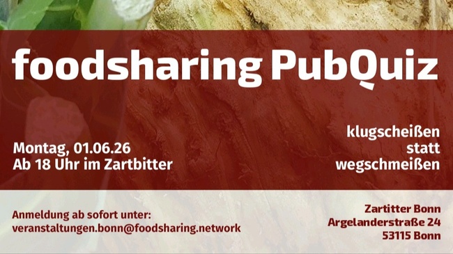 Klugscheißen statt Wegschmeißen - das foodsharing PubQuiz im ZartBitter