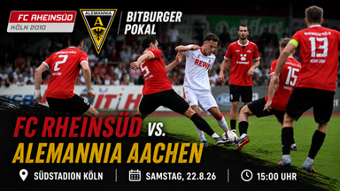 Fußball-Pokalspiel FC Rheinsüd Köln gegen Alemannia Aachen